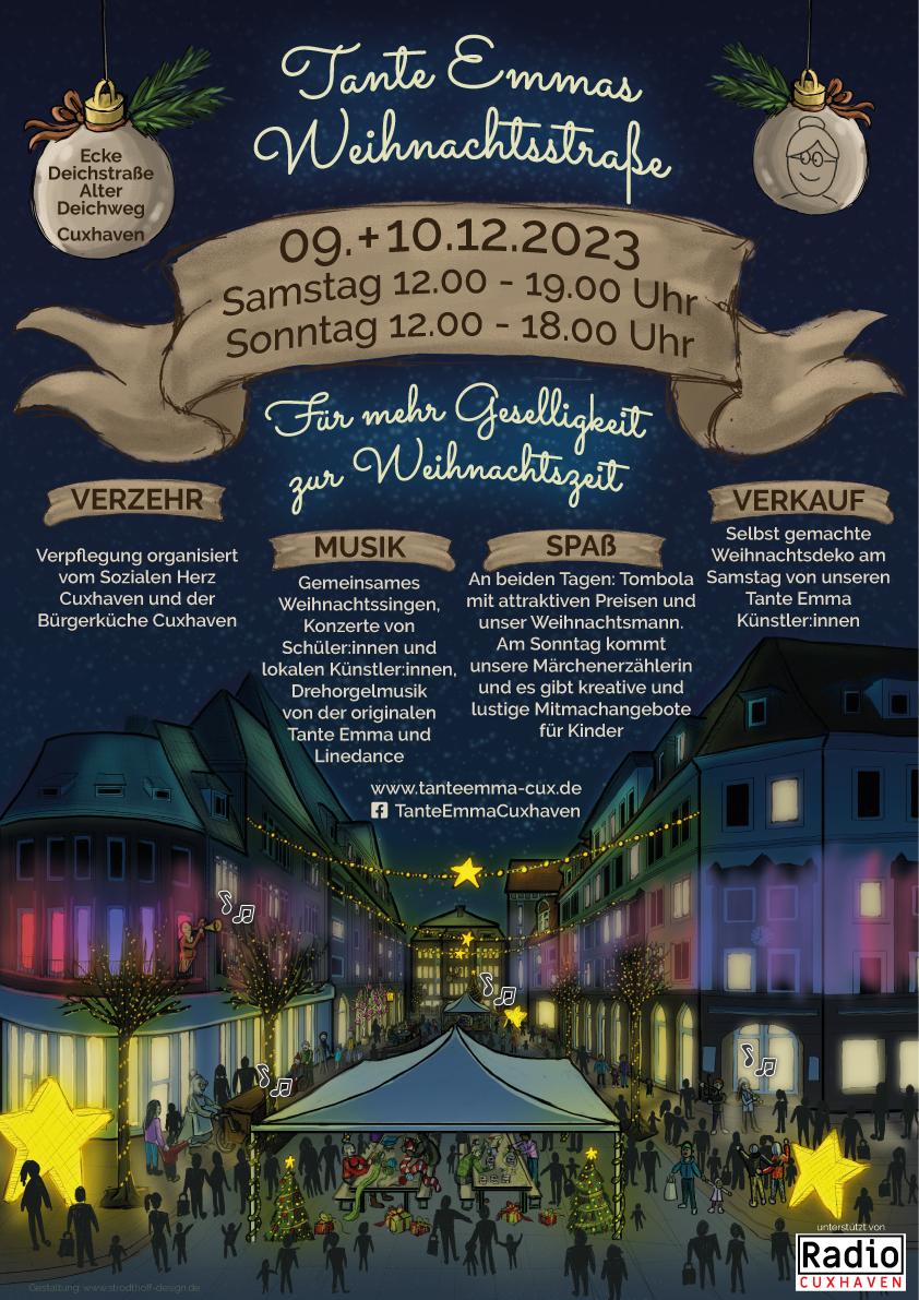 a12 tante emma weihnachtsstrasse plakat a3