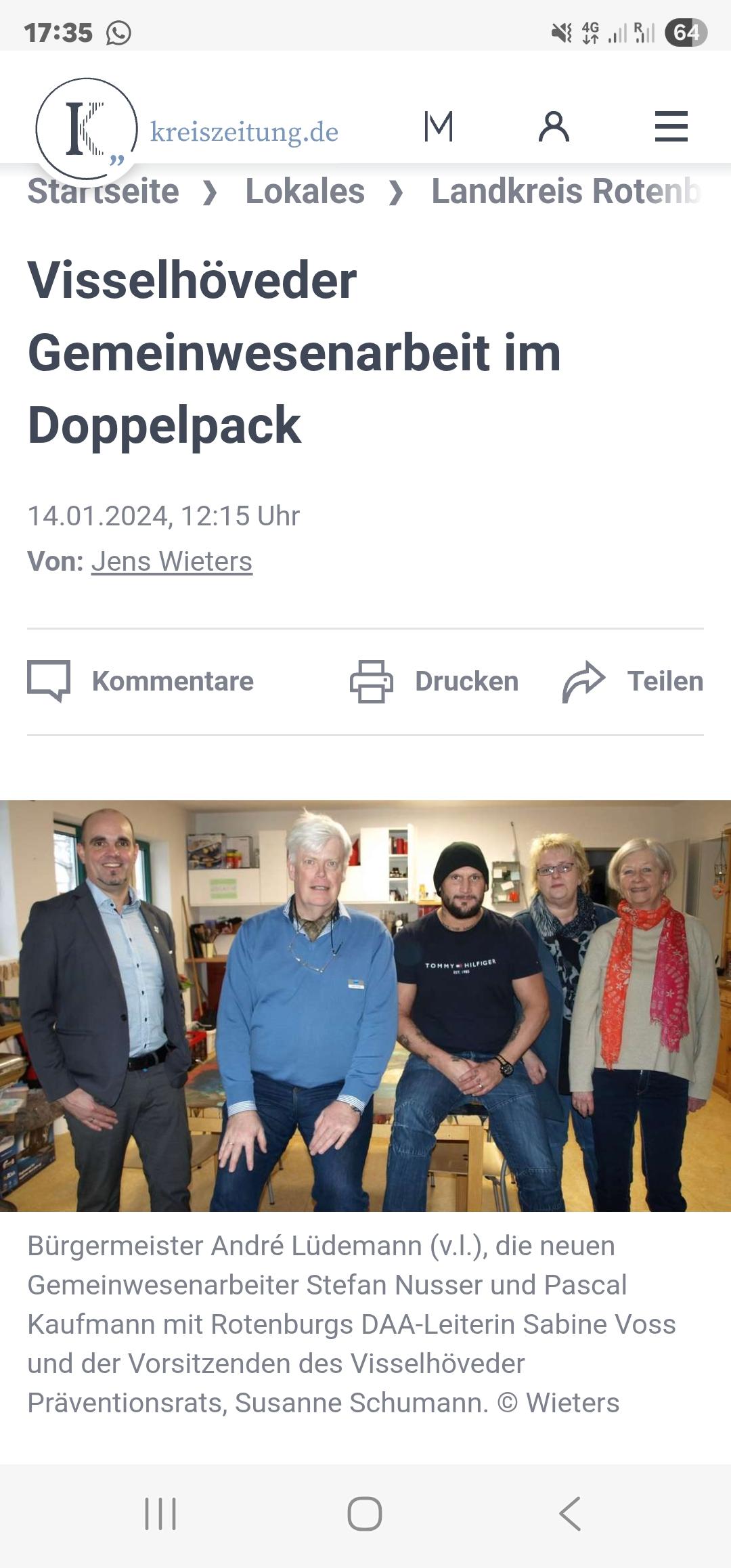 gemeinwesenarbeiter mit andre
