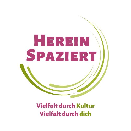 hereinspaziert logo mit claim