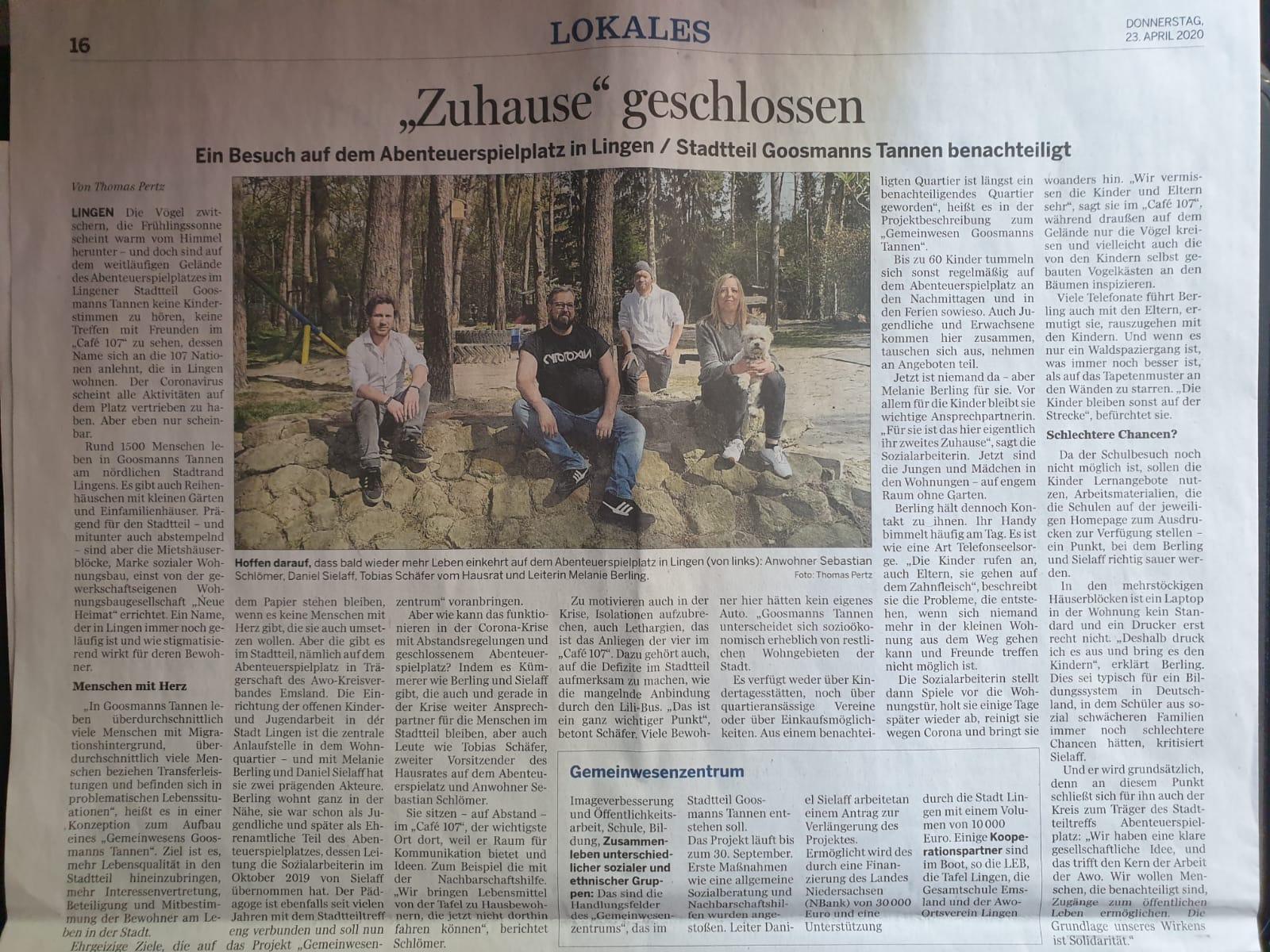 lingener tagespost vom 23.04.2020