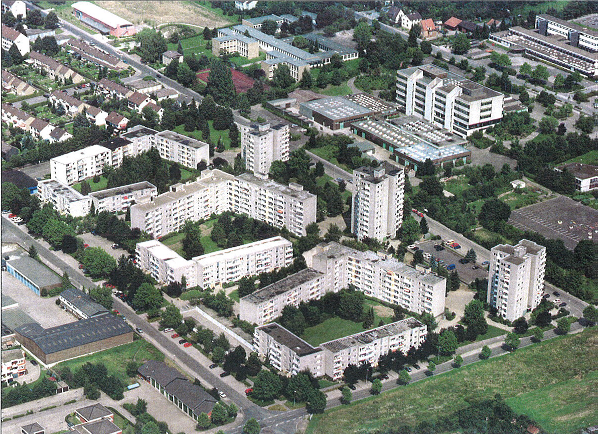 luftbild hochhaussiedlung 90erjahre