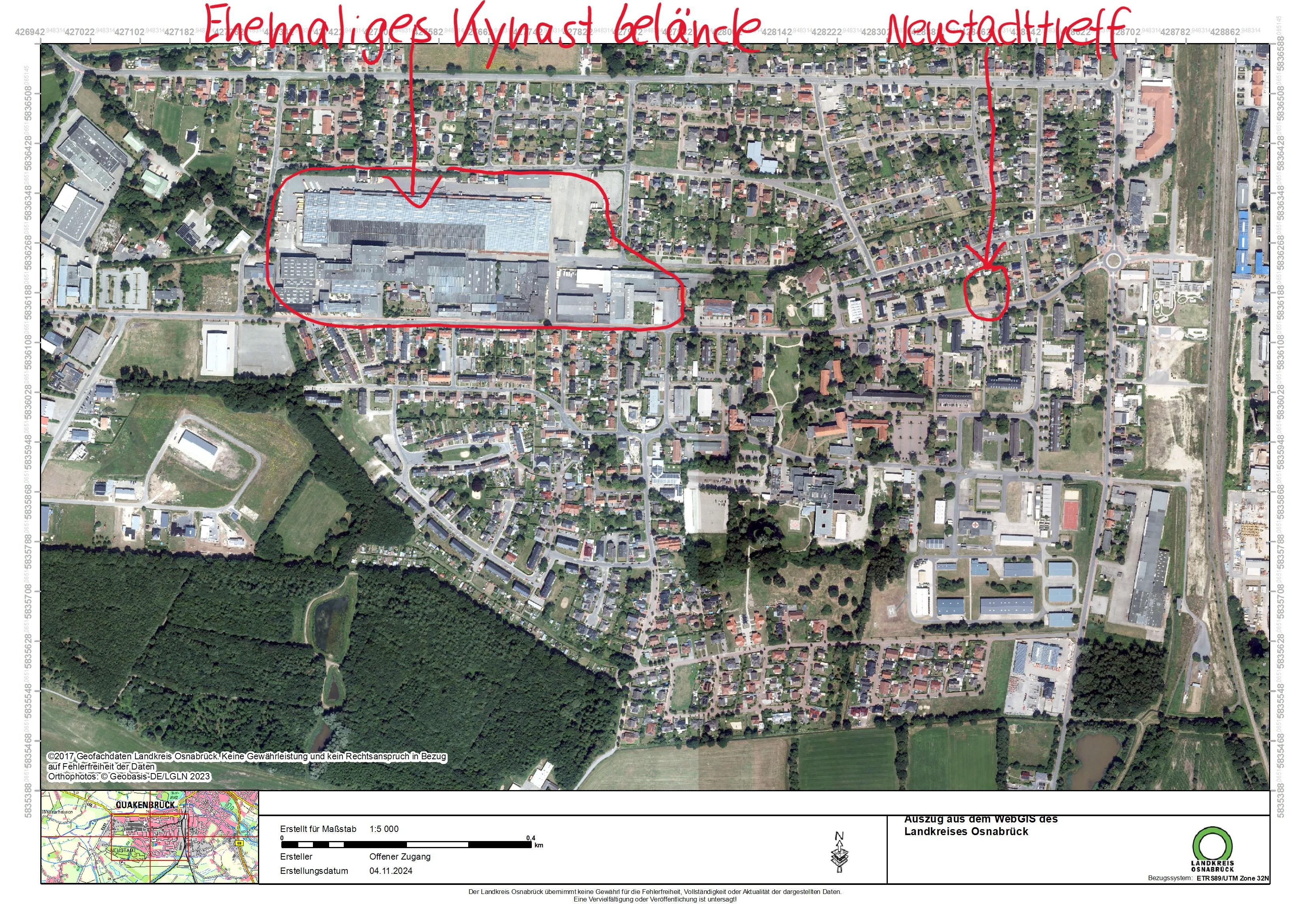 luftbild neustadt mit ehem.kynast und neustadttreff