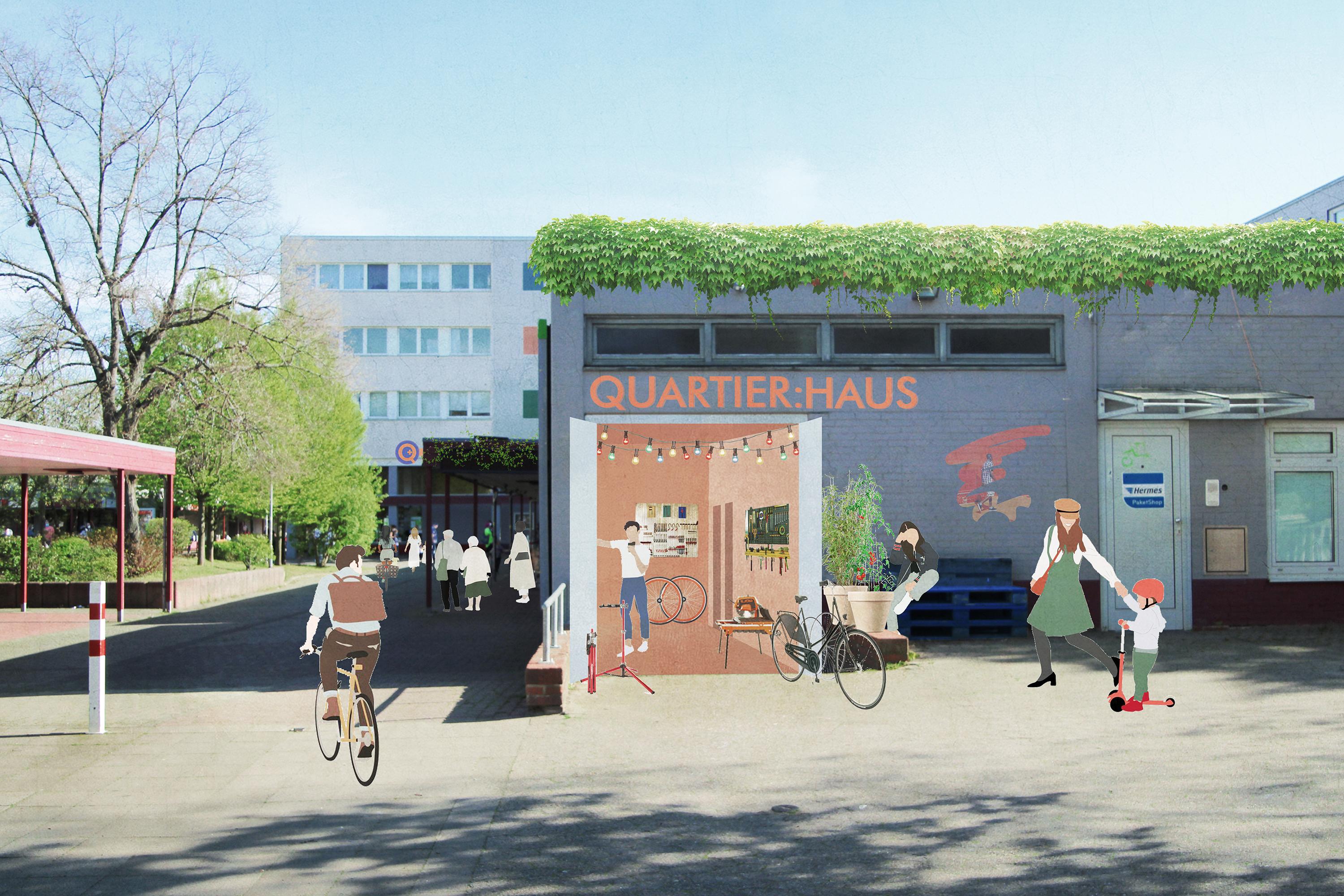 quatier haus ankommen kleiner