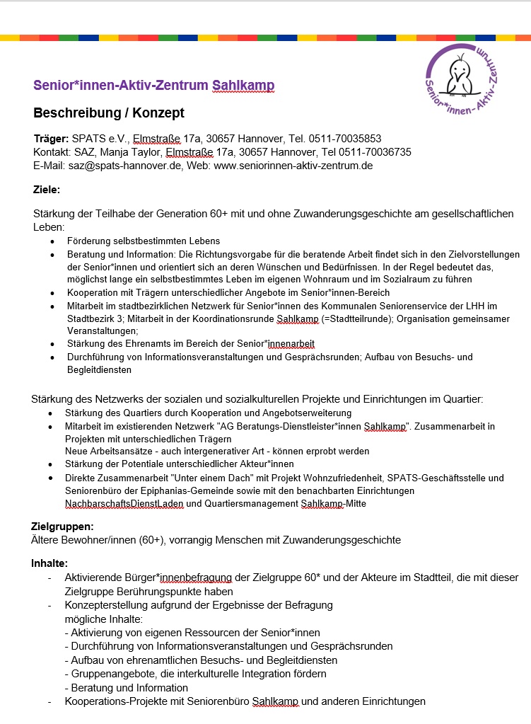 saz bisheriges konzeptzielgruppe