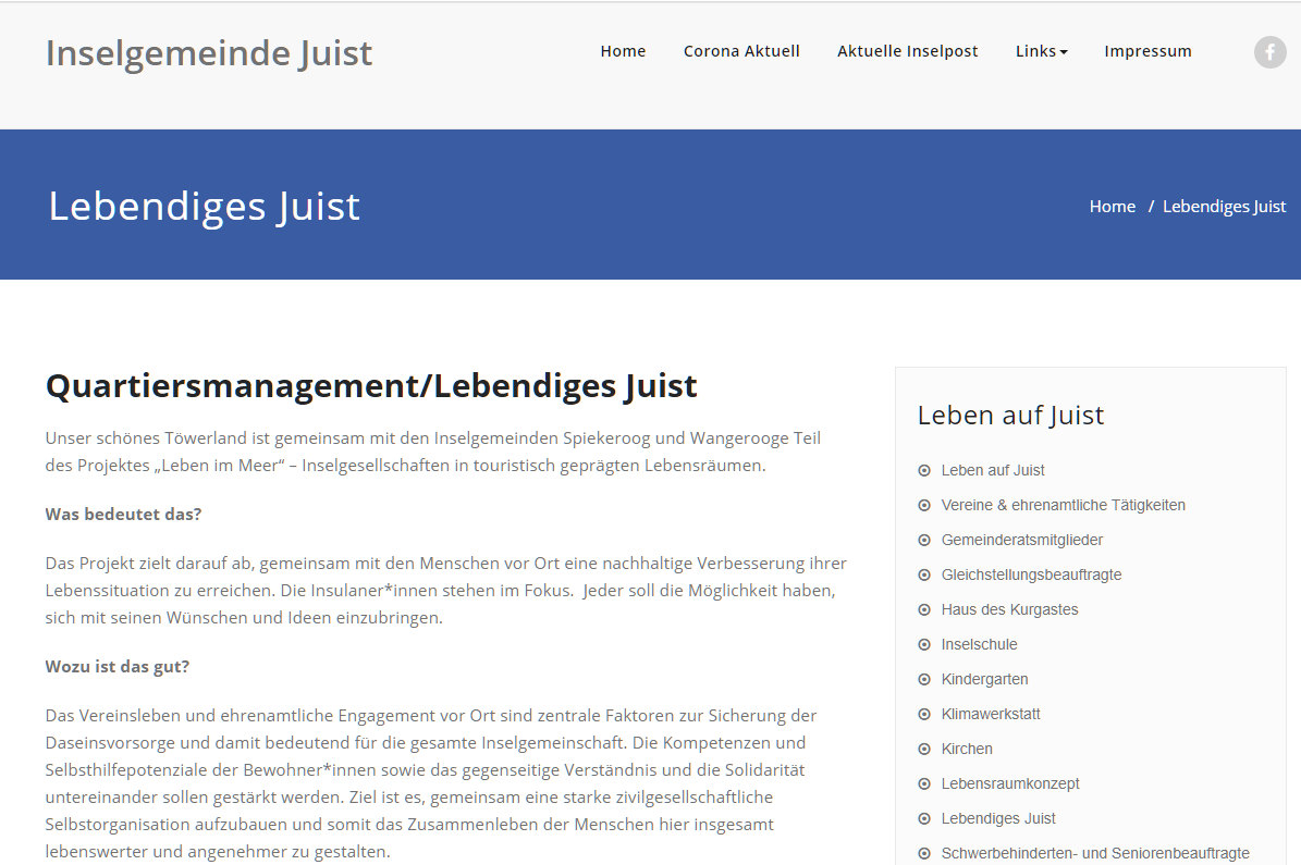 screenshot homepage inselgemeinde