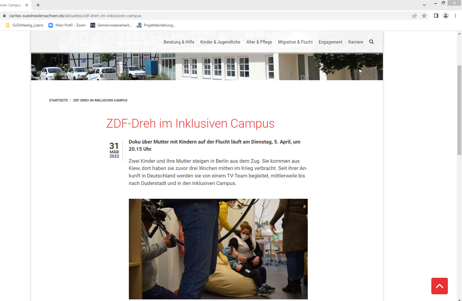 ukrainische kinder im inklusiven campus zdf team filmt