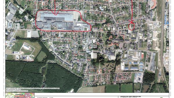 luftbild neustadt mit ehem.kynast und neustadttreff