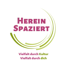 hereinspaziert logo mit claim